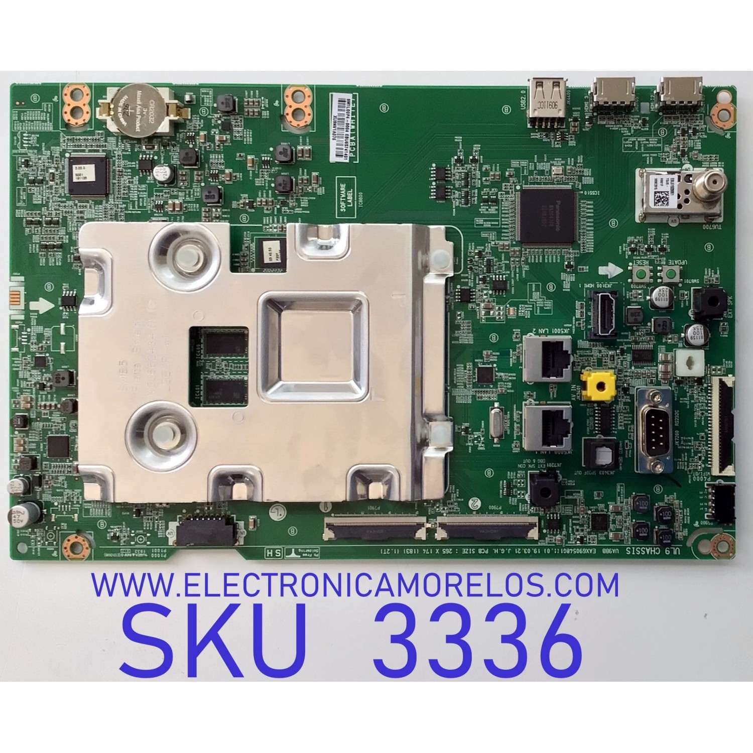 MAIN PARA SMART TV LG 4K UHD (3840 x 2160) NUMERO DE PARTE EBU65741401 / EAX690548C1 (1.0) 9M1L00P4-0004 / XU9NV1A076 / PANEL NC940DGG-AAGX1 / MODELO 49UT640S0UA.BUSYLJM